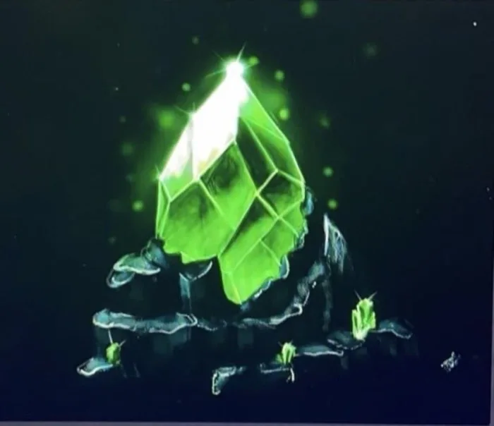 Celestial Greenstone — 11 × 13 in · Digital Artwork · Giclée Print — original painting by Malini Bedi, Toronto