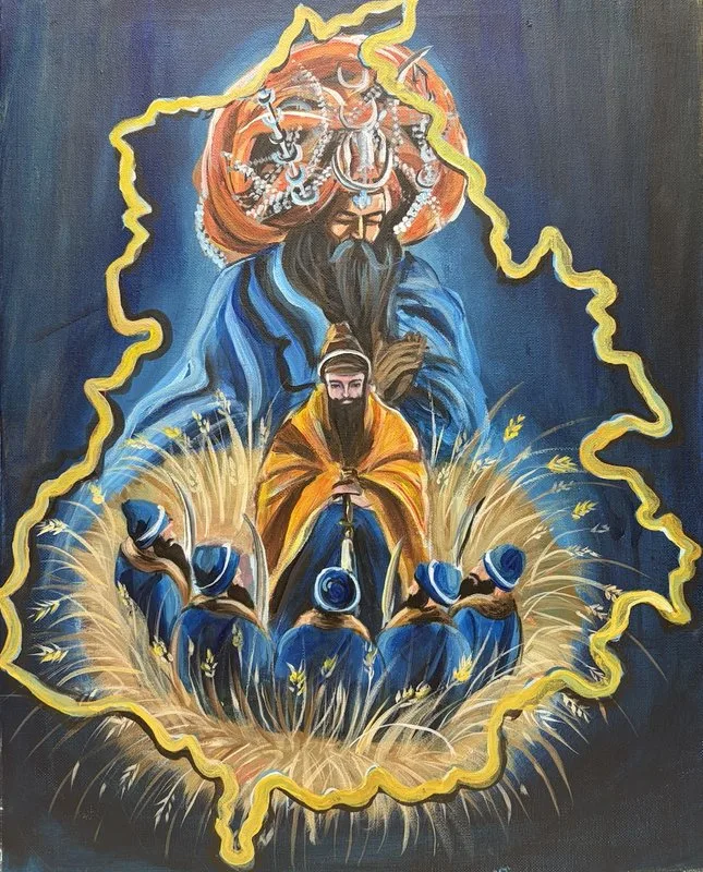 Heart of Punjab — Acrylic & Oil on Canvas — original painting by Malini Bedi, Toronto