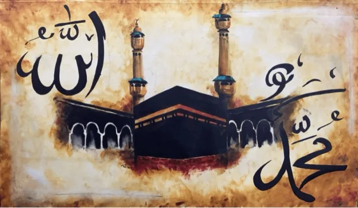 Kaaba: Axis of Islam — 1 × 2 ft · Acrylic on Canvas — original painting by Malini Bedi, Toronto
