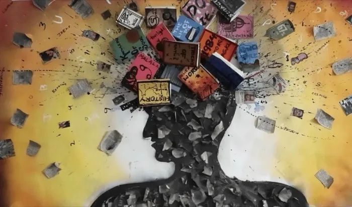 The Mind Unleashed — 1 × 2 ft · Mixed Media on Paper — original painting by Malini Bedi, Toronto